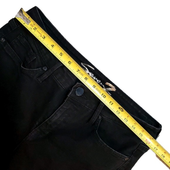 Seven Jeans Women's Sz 12 Black Denim Bermuda Shorts 10" Inseam Stretch - Picture 3 of 7